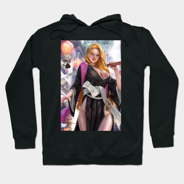 Anime Samurai Warrior Hoodie by EvoComicsInc